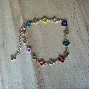Colorful Flower Charm Bracelet